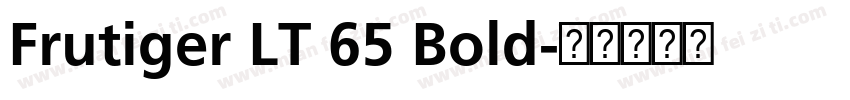 Frutiger LT 65 Bold字体转换